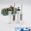 Top Grade Rose Gold Tom Lip Gloss Tube, Square Silver Lip Gloss Refillerbara Flaskor, Plast Flytande Läppstift Container