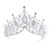 Couronne de mariage Pageant Roi Reine Couronne Diadème de mariée Accessoires de cheveux chinois Tête Bijoux Casque Grand Cristal Mariée Bandeau C2323