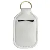 Sublimering Neopren Sanitizerhållare Refillerbara flaskor Keychain Holder Nyckelhållare 30ml återanvändbara flaskor tomma plastflaskor