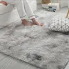 Carpet Tie Dyeing Plush Soft Carpet For Bedroom Living Room Anti-slip Floor Mats Bedroom Water Absorption Carpets Rugs