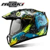 Nenki Black Motorcykelhjälm Motorcykel Full ansiktshjälm Motocross Mens Adventure Downhill DH Racing Casco Moto ECE1259Z