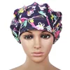 5PCSSet Random Send Whole Unisex Scrub Cap Réutilisable Casquettes de travail Coton Réglable Bandeau Bouffant Chapeaux pour Femmes Men16981307