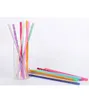 10.5inch Colorful Plastic Drinking Straws 26cm Reusable straws for tall skinny tumblers PP candy color straws for cocktail bar