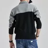 2020 Inverno Outono Estilo Coreano Camisola Quente Turtleneck Lã Retalhos Sweater Homens Knitwear Casaco Masculino Male Jumper Pullover