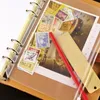 A5/A6/A7 PVC Binder Cover Clear Zipper Storage Bag 6 Hole Waterproof Stationery Bags Office Travel Portable Document Sack