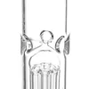 水ギセル15.7 "ボン2層8腕の木ダブルパークガラスパイプ見事な重水ボングパイプ