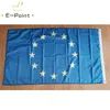 Drapeau national européen de l'ue, bannière en Polyester, 3x5 pieds (90cm x 150cm), décoration volante pour jardin et maison