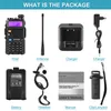 2pc Baofeng UV-5R Walkie Talkie Professional CB Radio Transceiver Baofeng UV5R 5W Dual Band Radio VHFUHF handhållen tvåvägs