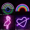 Neon Sign Wall Multi Styles Colors Available USB LED Neon Lamp Light For Room Party Wedding Decoration