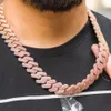19mm Prong Cuban Link Choker Full Iced Out Chain Dad Jewelry