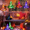 Halloween häxa hattar LED lampor keps halloween kostym rekvisita utomhus träd hängande prydnad hem glöd fest dekor 8 färger