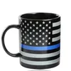 350ml Blue Line USA Police Mugs Blue Line Mug Céramique Café Lait Tasse Trump Café Gobelets Poignée Tasses En Céramique GGA3667-5