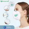 KN95 FFP2 MASK POWECOM com CE 2834 Certificado UE Whitelist Fornecimento de fábrica Headband Reutilizável 5 camada protetora anti-nevoeiro à prova de poeira