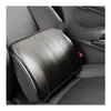 Genuine Leather Car Neck Pillow Set Memory Foam Auto Headrest Lumbar Seat Supports Cushion Universal Pillows Accessories