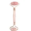 Livraison gratuite Usine En Gros Haute qualité 100% Naturel Jade Face Roller-Rose quartzl-Fat hand-Classic stents