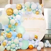 84PCS Set Macaron Blue Pastel Balons Zestaw Garland Arch