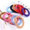 DHL free hot sale Thick black candy color phone cord hair tie phone tie hair accessories in stock