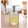 Bathroom Soap Dispenser Bottle with Metal Pump For Kitchen Sink Liquid Soap Lotion Dispenser 14oz Glass Bottle ABS Head Y200407