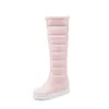 No Outono e Inverno, The New Academic Estilo Lazer Grosso Bottom-fundo plano Tamanho Grande 40-43 Student alta Botas Botas Mulheres