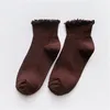 Fashion Lace Ruffles Soft Cotton Women Socks Candy Colors Top Quality Cute Socks Sweet Princess Girl Cozy Lovely Frilled