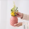 Vazolar Nordic Plastik İmitasyon Sır Vazo Anti-Seramik Yüz Modern Minimalist Soyut Çiçek Düzenleme Ev Dekorasyon Florero