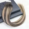 Remy Tape in Hair Extensions Balayage Color Dark Brown #2 Fading to Blonde #27 Mixed #3 Unprocessd Real Hair Seamless 100g 40pcs