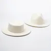 100 Damen-Wollfilzhüte, weiße Fedoras mit breiter Krempe für Hochzeit, Party, Kirchenhüte, Pork Pie-Fedora-Hut, Floppy Derby, Triby-Hüte, Base8314499