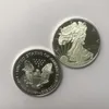 10 st icke -magnetiska staty 1oz silverpläterade 40 mm minnesamåriga amerikanska dekoration icke -valuta samlarmynt bästa kvalitet