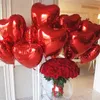 50pcs de 18 pulgadas Heart Foil Globos Boda Cumpleaños de San Valentín Heart Heart Love Helium Balaos Decoración Baby Shower Regalos246W