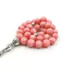 Brins Natural Rose Jaspers Tasbih Rosaire de pierre musulmane Islamic Misbaha Turquie Mode 33 Perles Bracelet S Arabe Eid Gift4474359