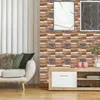 30 * 30cm 3d sten tapet Modern väggbekämpning PVC Roll Brick vägg bakgrund för vardagsrum Badrum Vattentät