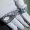 Prachtige luxe sieraden 925 sterling zilver handgemaakte populaire volledige witte topaas CZ diamant charme feest dames bruiloft bruidsarmband8260951