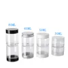 30ml 40ml 50ml 60ml 80ml Plastic Jars Transparent PET Plastic Storage Cans Boxes Round Bottle with Plastic Aluminum Lids3526846