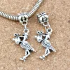 100pcs Dangle Stork Baby Pregnant Expecting Charms Pendants For Jewelry Making Bracelet Necklace DIY Accessories17x35mm A-255a