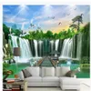 美しい景色の壁紙の滝の壁紙の風景絵のモダンな壁紙リビングルーム