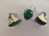 Women natural malachite gemstone Alloy Silver Plated Rings Wholesale Fashion Jewellery Ring New Mixed Lots 25pcs/lot