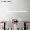 Lampada a sospensione moderna Lampada a sospensione a LED WhiteBlack rifinito per sala da pranzo Soggiorno Apparecchi di illuminazione per cucina L120CM 90CM 69CM