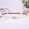 Women Belts PU Leather Skinny Adjustable Thin Belt Candy Colors Leather Waist strap Sweetness Female Waistband For Dress