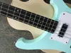 4 cordas luz azul elétrico guitarra elétrica com pickguard branco, Fingerboard de Rosewood, Hardware Chrome, fornecer serviço personalizado