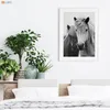 Nowoczesne czarno -białe plakaty i wydruki koni ściana na płótnie zdjęcia ścienne do salonu Nordic Decoration Home12150219