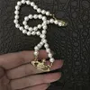 High Quality Rhinestone Satellite Pendant Necklace Women Orbit Pearl Chain Necklace Fashion Jewelry for Gift Party pearl necklace3528370