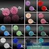 30 Pairs/lot 10mm Jewelry crystal best Rhinestone Mix Colors white New disco Ball beads clay crystall Crystal Earrings Stud DIY
