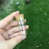 10ml Small Test Tube with Cork Stopper Glass Spice Bottles Container Jars 24*40mm DIY Craft Transparent Straight Glass Bottle HHA1550