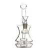 glass water bongs Tyre Perc Pipe with 14 mm joint dry bowl recycler dab rig hookahs