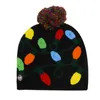 LED Light Christmas Hat Winter Warm Beanie Sweater Knitted Light Up Hat New Year Xmas Luminous Flashing Knitting Crochet Hats DHC92572851