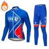 Hiver Thermal Blue 2020 FDJ Jersey Cycling Long Set Mtb Cycle Cycle Sportswear Ventes Mountain Vécior de montagne ROPA CICLISMO3186213