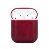 Fashion airpods case cover airpods for Airpods 2 earphone protector PU leahter black red brown color with anti lost carabiner7572129