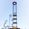 3 warstwy Grzebień Bongs Szkło Prosta Rura Bong Dab Rig Bursztynowe Rury Wodne Kolorowe Rury Palenia Nagle Platform Oil Z 14 mm WP525