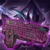 Justerbar 5500dpi mus + 114keys USB-kabel Combos Keyboard Gaming Mouse Combo Anti-Ghosting Färgglada Bakgrundsbelyst för Gamer