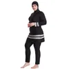 Muzułmańskie stroje kąpielowe hidżab muzułmański islamski strój kąpielowy pełna okładka Patchwork Burkini duże rozmiary plus